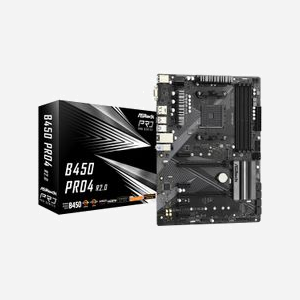 Asrock B450 Pro4 R2.0 : Carte mère ATX AMD B450 Socket AM4, DDR4-SDRAM 128Go max, M.2/SATA III, RAID 0/1/10, CrossFireX, Gigabit Ethernet - Miniature 1