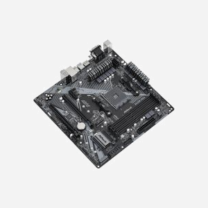 Asrock B450M Pro4 R2.0 : Carte mère AMD B450 micro ATX Socket AM4, DDR4, Dual M.2, USB 3.2 Gen2 Type-A/C, PCIe 3.0, AMD StoreMI, Polychrome RGB - Miniature 3