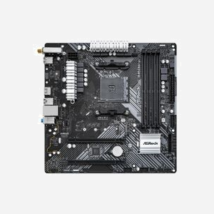 Carte mère Asrock B450M/ac R2.0 AMD B450 Socket AM4 Micro ATX, DDR4 128GB, SATA III, M.2 PCIe 3.0, Wi-Fi 5, Realtek ALC897, CrossFireX, USB 3.2 Gen 1