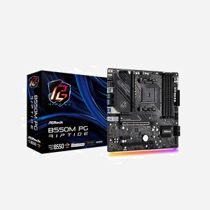Asrock B550M PG Riptide : Carte mère micro ATX AMD B550 Socket AM4, DDR4, 2x M.2, 2.5GbE, Ryzen 3000/5000 Series, ports USB 3.2 Gen2 Type-A/C - Miniature 1