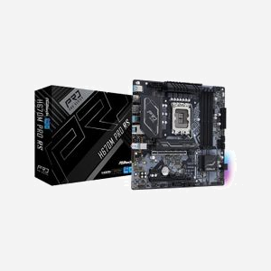 Asrock H670M Pro RS : Carte mère micro ATX Intel H670 Socket LGA 1700, DDR4 128Go 4800MHz, 2x M.2, RAID, Gigabit Ethernet - Miniature 1