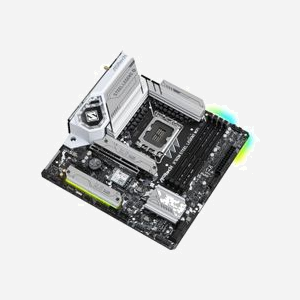 Asrock B760M Steel Legend WiFi : Carte mère micro ATX Intel LGA 1700 DDR5, 128GB max, 2.5GbE, WiFi 6E, M.2, Realtek ALC897, USB 3.2 Gen 2 - Miniature 3