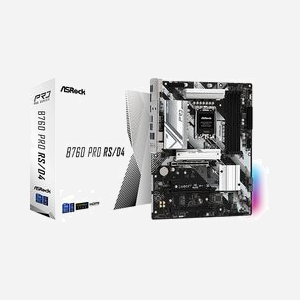 Asrock B760 Pro RS/D4 : Carte mère ATX Intel B760, Socket LGA 1700, DDR4, 128Go max, M.2, 2.5GbE LAN, Realtek ALC897, PCIe 4.0/3.0, USB 3.2 Gen 1/2 - Miniature 1