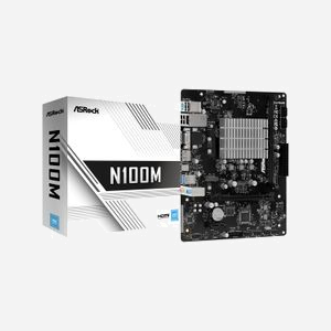 Asrock N100M NA micro ATX - Intel Processor N100 (intégré) - DDR4 3200MHz 32Go max - M.2 NVMe PCIe Gen3 x4 - SATA III - Intel UHD Graphics - Gigabit Ethernet - Miniature 5