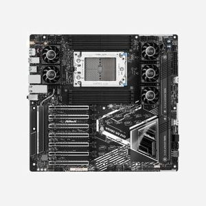 Asrock WRX90 WS EVO : Carte mère AMD WRX90 Socket sTR5, DDR5 ECC 2To max, RAID 0/1/10, Multiples ports USB 3.2 Gen 1/Gen 2/USB4, Double LAN 10 Gigabit Ethernet Intel X710-AT2.