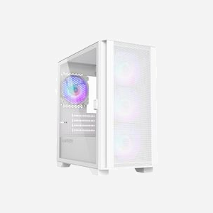Montech Air 100 ARGB Blanc - Mini Tower PC micro ATX/Micro-ITX, 4 ventilateurs (3x 120mm avant, 1x 120mm arrière), USB 3.2 Gen 1, compatible radiateurs 280/240mm - Miniature 1