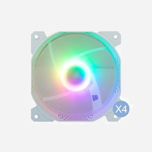 Montech Air 100 ARGB Blanc - Mini Tower PC micro ATX/Micro-ITX, 4 ventilateurs (3x 120mm avant, 1x 120mm arrière), USB 3.2 Gen 1, compatible radiateurs 280/240mm - Miniature 2