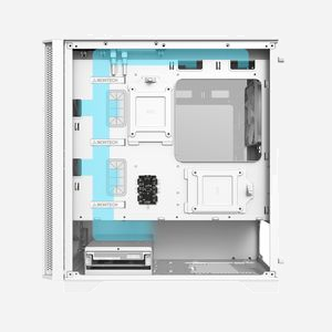 Montech Air 100 ARGB Blanc - Mini Tower PC micro ATX/Micro-ITX, 4 ventilateurs (3x 120mm avant, 1x 120mm arrière), USB 3.2 Gen 1, compatible radiateurs 280/240mm - Miniature 5