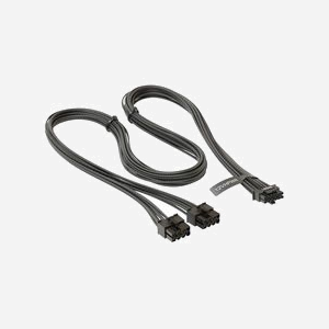 Seasonic Câble 12VHPWR 0.75m - Connecteur 12VHPWR mâle vers 2x PCI-E (8-pin) mâle coudé, AWG 16, Compatible Seasonic PRIME/FOCUS GX/PX et séries Platinum/X - Miniature 3