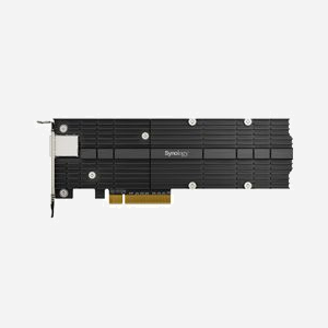 Synology E10M20-T1 : Carte Adaptateur Interne PCIe 3.0 x8 vers Double NVMe M.2 et 10GbE RJ-45, Refroidissement Passif, pour NAS et Serveur de Stockage - Miniature 1