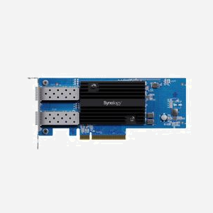 Synology E25G30-F2 : Carte Réseau Interne Ethernet 2 ports RJ-45 + SFP28, PCI Express 3.0, 3125 Mbit/s, Jumbo Frames 9k, Standards IEEE 802.3ad/ae/by - Miniature 1