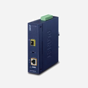 PLANET IGTP-805AT Convertisseur Media Gigabit Ethernet SFP 1000BASE-LX/SX 1310nm, PoE 30W, IEEE 802.3af/at, IP30, -40°C à 75°C