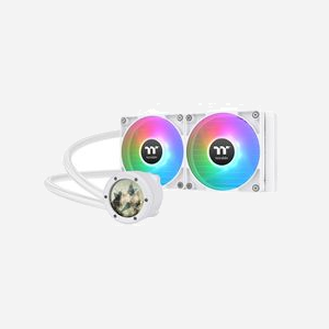 Thermaltake TH240 V2 Ultra ARGB - Kit Watercooling CPU 240mm Blanc, Radiateur Aluminium, 2x 120mm PWM 500-2000RPM, 57.05CFM, Sockets Intel/AMD