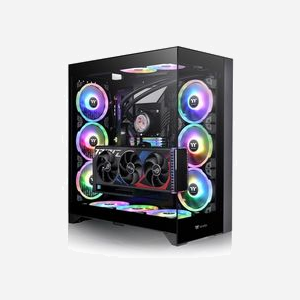 Thermaltake CTE E600 MX Noir - Boîtier PC Midi Tower ATX/EATX, 2x 3.5", 2x 2.5", USB 3.2 Gen 1/Gen 2, Vent. 120/140mm, Radiateurs 420mm max. - Miniature 1