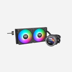 Thermaltake CL-W414-PL12SW-A Kit Watercooling CPU 2x120mm, radiateur aluminium 276x120mm, 500-2000 RPM, 28.5 dBA, sockets Intel/AMD - Miniature 1