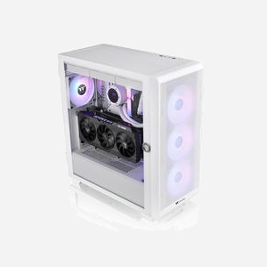 Thermaltake S250 TG Blanc : Boîtier PC Midi Tower ATX/EATX, 3x120mm avant, 1x120mm arrière, verre trempé, 2x2.5"/3.5", radiateurs 420/360/280mm - Miniature 5