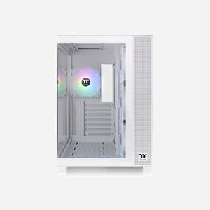 Thermaltake View 380 TG ARGB Snow - Boîtier PC Midi Tower Blanc, ATX/microATX/Mini-ITX, 1x3.5", 2x2.5", 4x120mm ARGB, USB 3.2 Gen1/Gen2, Verre trempé - Miniature 3