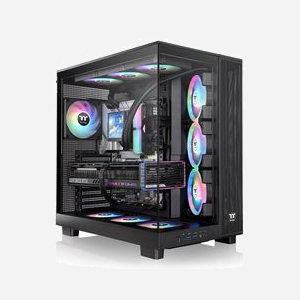 Thermaltake View 380 XL TG ARGB - Boîtier PC Midi Tower Noir, ATX/microATX/Mini-ITX, 1x3.5", 2x2.5", 4x120mm ARGB, USB 3.2 Gen 1/Gen 2