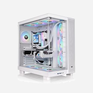 Thermaltake View 380 XL TG ARGB Blanc - Boîtier PC Midi Tower ATX/microATX/Mini-ITX, 1x3.5", 2x2.5", USB 3.2 Gen 1/Gen 2, Vent. 3x120mm, Refroidissement liquide