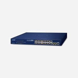 PLANET FGSW-1816HPS Commutateur Managed L2 Fast Ethernet 16 ports 10/100 PoE+ 2 ports Gigabit Ethernet 2 SFP 7.2Gbps 240W PoE IEEE 802.3af/at
