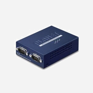 PLANET ICS-120 Serveur Série 2 Ports RS232/422/485, 1 Port Ethernet RJ-45 10/100Base-T(X), -10°C à 60°C, 97x70x26mm - Miniature 1