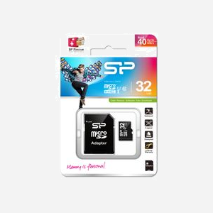 Silicon Power MicroSDHC 32Go UHS-I Classe 10 (U1) 40Mo/s - Résistant aux chocs et à l'eau - Ref SP032GBSTH010V10SP - Miniature 4