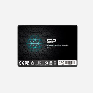 Silicon Power SSD Slim S55 240Go 2.5" SATA III TLC - Lecture 550Mo/s, Écriture 450Mo/s - Résistant Chocs & Vibrations, Support S.M.A.R.T. & TRIM - Miniature 1