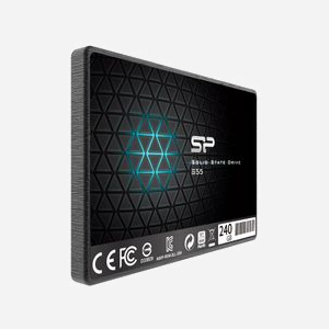 Silicon Power SSD Slim S55 240Go 2.5" SATA III TLC - Lecture 550Mo/s, Écriture 450Mo/s - Résistant Chocs & Vibrations, Support S.M.A.R.T. & TRIM - Miniature 2