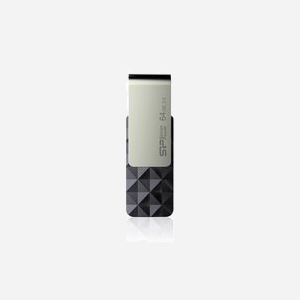 Silicon Power Blaze B30 64Go USB Type-A 3.2 Gen 1 Noir - SP064GBUF3B30V1K, 53.7x18x10.3mm, compatible Windows, macOS X 10.3+, Linux - Miniature 3