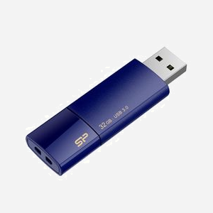 Silicon Power Blaze B05 32Go USB 3.2 Gen 1 Type-A Bleu - SP032GBUF3B05V1D, format Slide, Windows/macOS/Linux, 53.9x20x10mm, 9.2g - Miniature 2