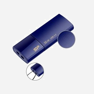 Silicon Power Blaze B05 32Go USB 3.2 Gen 1 Type-A Bleu - SP032GBUF3B05V1D, format Slide, Windows/macOS/Linux, 53.9x20x10mm, 9.2g - Miniature 3