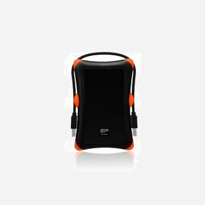 Silicon Power Armor A30 Disque Dur Externe 2 To 2.5" USB 3.2 Gen 1 Noir, Résistant aux Chocs (MIL-STD-810G), Interface USB Type-A, Compatible Windows/macOS/Linux