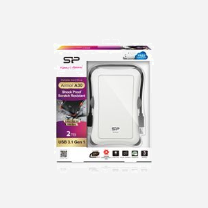 Silicon Power Armor A30 Disque Dur Externe 2To 2.5" USB 3.2 Gen 1 Blanc, Protection Antichoc MIL-STD-810G, Boîtier Plastique/Caoutchouc, Compatible Windows/macOS/Linux - Miniature 4