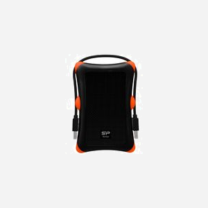 Silicon Power Armor A30 - Boîtier HDD/SSD 1x 2.5" USB 3.2 Gen 1 - Micro-USB A Femelle - Noir/Orange - Compatible Windows/macOS/Linux