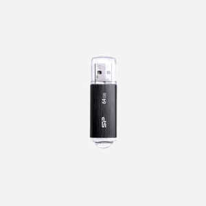 Silicon Power Ultima U02 64 Go USB 2.0 Type-A Noir - Plastique, 18x8.1x60.6mm, 8g - Compatible Windows/macOS/Linux - SP064GBUF2U02V1K