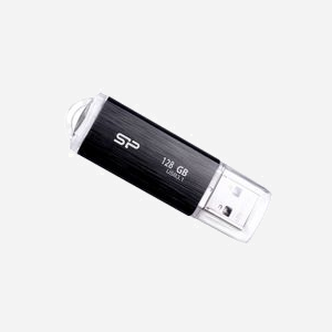 Silicon Power Blaze B02 128Go USB Type-A 3.2 Gen 1 Noir - SP128GBUF3B02V1K, boîtier plastique, supporte Windows, macOS et Linux