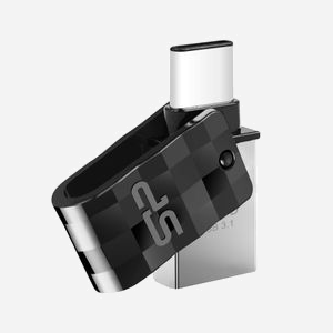 Silicon Power Mobile C31 32Go Clé USB 3.2 Gen 1 Type-A/Type-C Boîtier Métal/Plastique Noir/Argent, Résistance Eau/Poussière/Vibrations, Android/macOS/Linux/Windows - Miniature 3