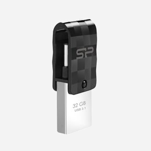 Silicon Power Mobile C31 32Go Clé USB 3.2 Gen 1 Type-A/Type-C Boîtier Métal/Plastique Noir/Argent, Résistance Eau/Poussière/Vibrations, Android/macOS/Linux/Windows - Miniature 5