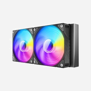 Azza Pyramid 240 Refroidisseur liquide AIO 12cm, compatible sockets Intel/AMD, 3 ventilateurs 120mm, 400-2200 RPM, 96 m³/h, 34dB, éclairage LED. - Miniature 3