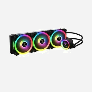 GAMDIAS CHIONE P2-360R : Refroidisseur liquide AIO pour carte mère, 3 ventilateurs 12cm, 69 CFM, 2.07 mmH2O, TDP 250W, sockets Intel/AMD, radiateur aluminium 394mm, éclairage RGB.