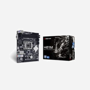 Biostar H61MHV3 Carte Mère micro ATX Intel H61 Socket LGA 1155, DDR3-SDRAM, SATA II, Realtek LAN, PCIe 3.0, Windows 10/7/8 - Miniature 1