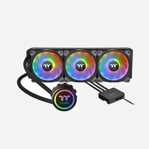 Thermaltake Floe DX RGB 360 : Refroidisseur liquide AIO pour processeur (Sockets Intel/AMD), radiateur 360mm, 3 ventilateurs 140mm RGB (500-1400 RPM, 60.87 CFM), cuivre.