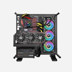 Thermaltake Floe DX RGB 360 : Refroidisseur liquide AIO pour processeur (Sockets Intel/AMD), radiateur 360mm, 3 ventilateurs 140mm RGB (500-1400 RPM, 60.87 CFM), cuivre. - Miniature 2