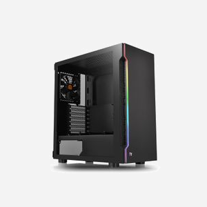 Thermaltake H200 TG RGB Boîtier PC Midi Tower Noir, ATX/micro ATX/Mini-ITX, 2x3.5", 3x2.5", 1x120mm avant, USB 3.2 Gen 1, Verre Trempé - Miniature 1