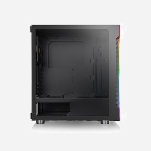 Thermaltake H200 TG RGB Boîtier PC Midi Tower Noir, ATX/micro ATX/Mini-ITX, 2x3.5", 3x2.5", 1x120mm avant, USB 3.2 Gen 1, Verre Trempé - Miniature 3