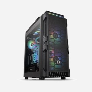 Thermaltake Level 20 RS ARGB - Boîtier PC Midi Tower Noir, Acier, ATX/micro ATX/Mini-ITX, 3x 3.5", 1x 2.5", 2x 200mm avant, 1x 120mm arrière - Miniature 1