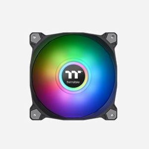 Thermaltake Pure Duo 12 Ventilateur 120mm Noir (x2) - 500-1500 RPM, 56.51 CFM, 1.72 mmH2O, Roulement Hydraulique, Multi LED, 12V - Miniature 2