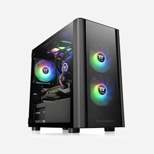 Thermaltake V150 TG Micro Tower Noir - Boîtier PC Micro ATX/Mini-ITX, 2x 3.5", 2x 2.5", USB 3.2 Gen 1, Vent. 120mm Arrière, SPCC, Verre Trempé - Miniature 1