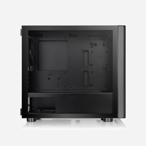Thermaltake V150 TG Micro Tower Noir - Boîtier PC Micro ATX/Mini-ITX, 2x 3.5", 2x 2.5", USB 3.2 Gen 1, Vent. 120mm Arrière, SPCC, Verre Trempé - Miniature 3