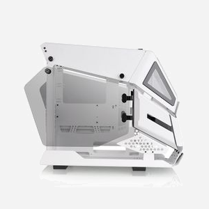 Thermaltake AH T200 Snow Micro Tower Blanc, micro ATX/Mini-ITX, 3x3.5", 2x2.5", USB 3.2 Gen 1/Gen 2, radiateurs 280mm, SPCC/Verre Trempé - Miniature 3